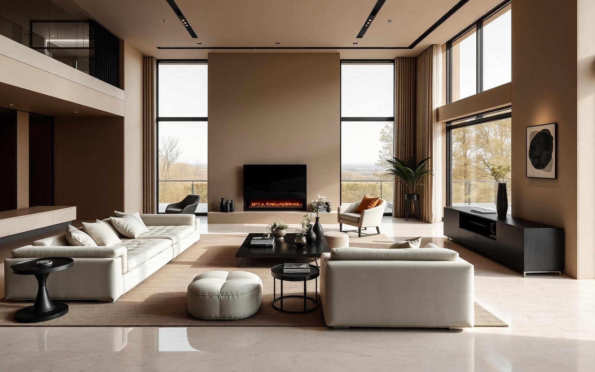 Luxury modern living room designed by Atrii